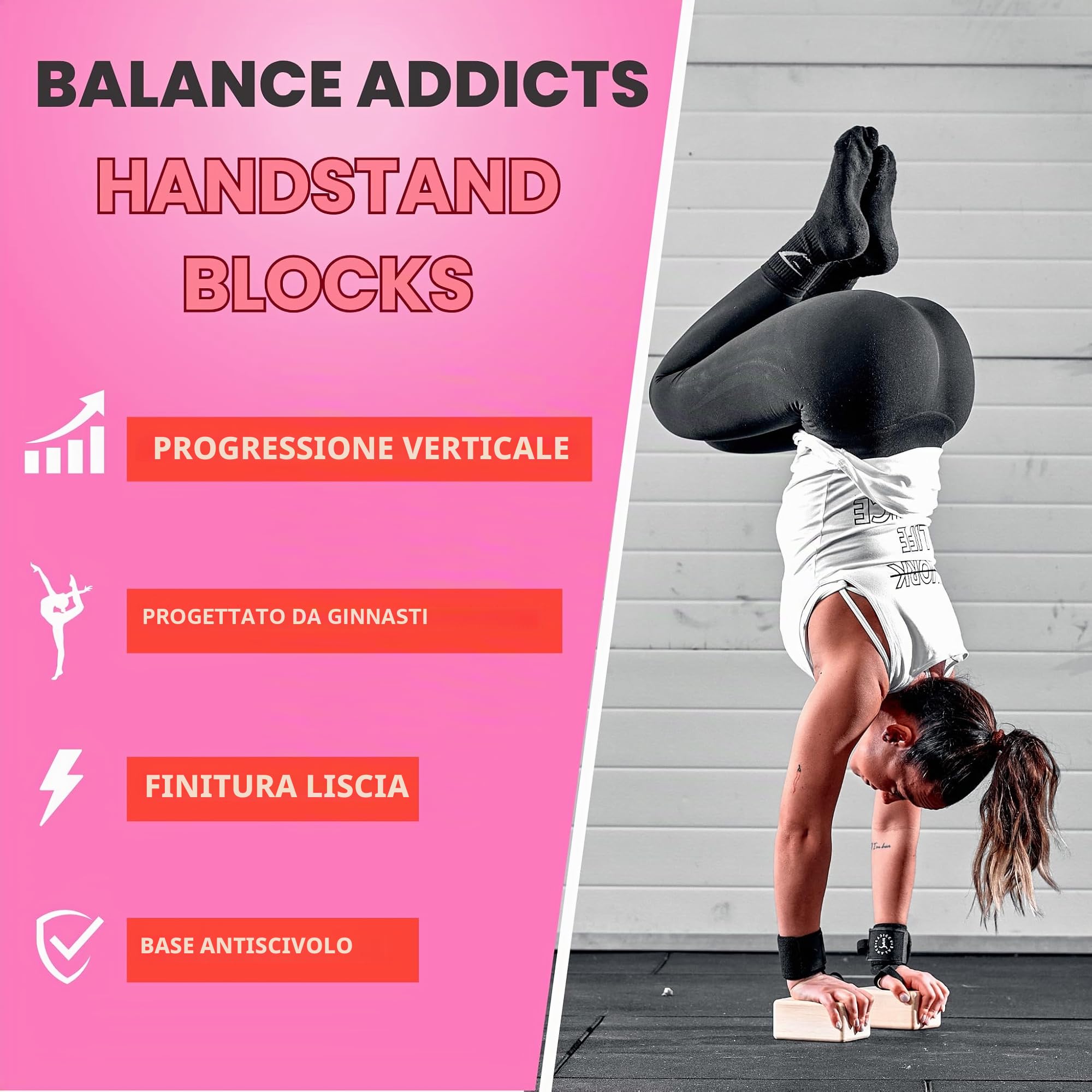 Blocchi di equilibrio per la verticale Balance Addicts | Blocchi di equilibrio per la verticale, ideali per la ginnastica, la ginnastica ritmica e lo yoga, per migliorare la forza