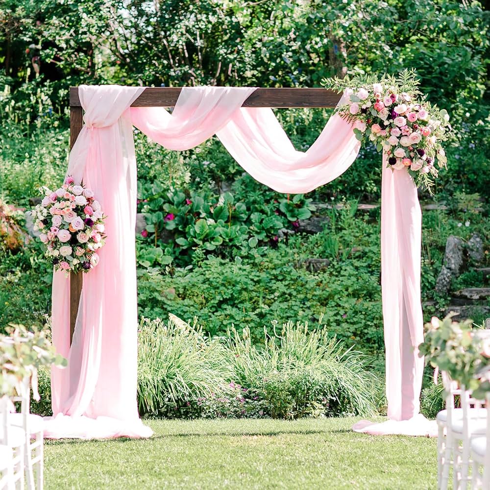 Amazon | ピンクシフォン生地 5ヤード 50インチ ワイドシアー