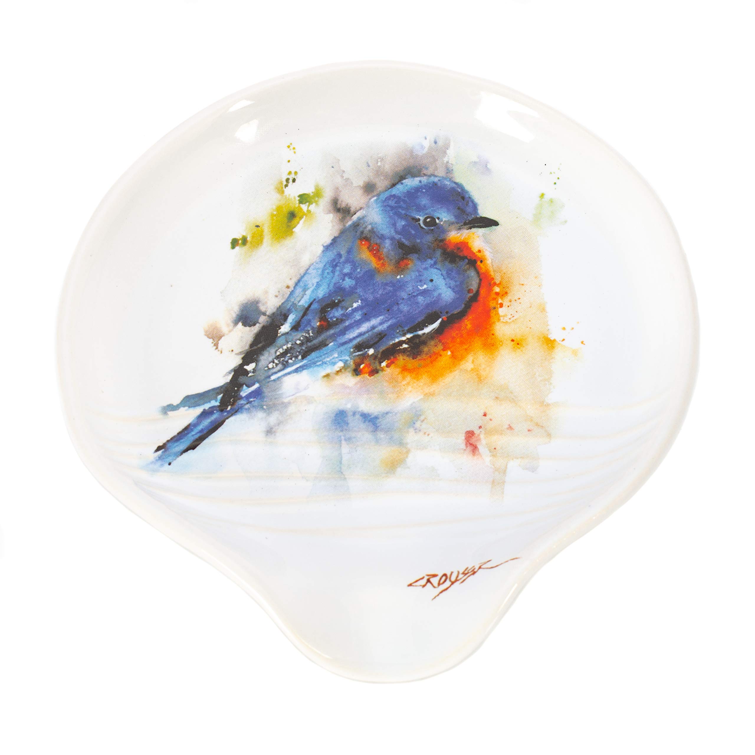 Demdaco 3005051165 Big Sky Carvers Springtime Bluebird Spoon Rest, Multicolored