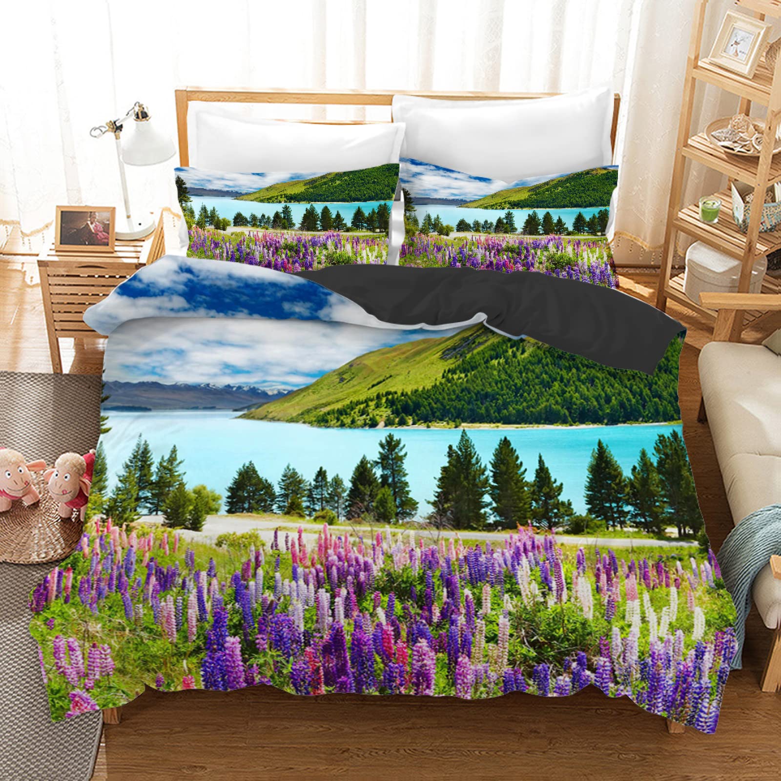 Housse de couette 160x200cm paysage pour réveiller la déco d'une chambre d'ado