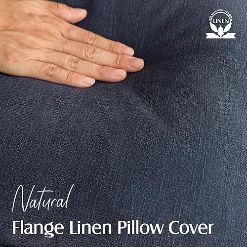 Miniatura 2 de Foindtower Paquete de 2 fundas de almohada decorativas de lino sólidas, funda de cojín lumbar, estilo bohemio campestre para sofá, dormitorio, sala