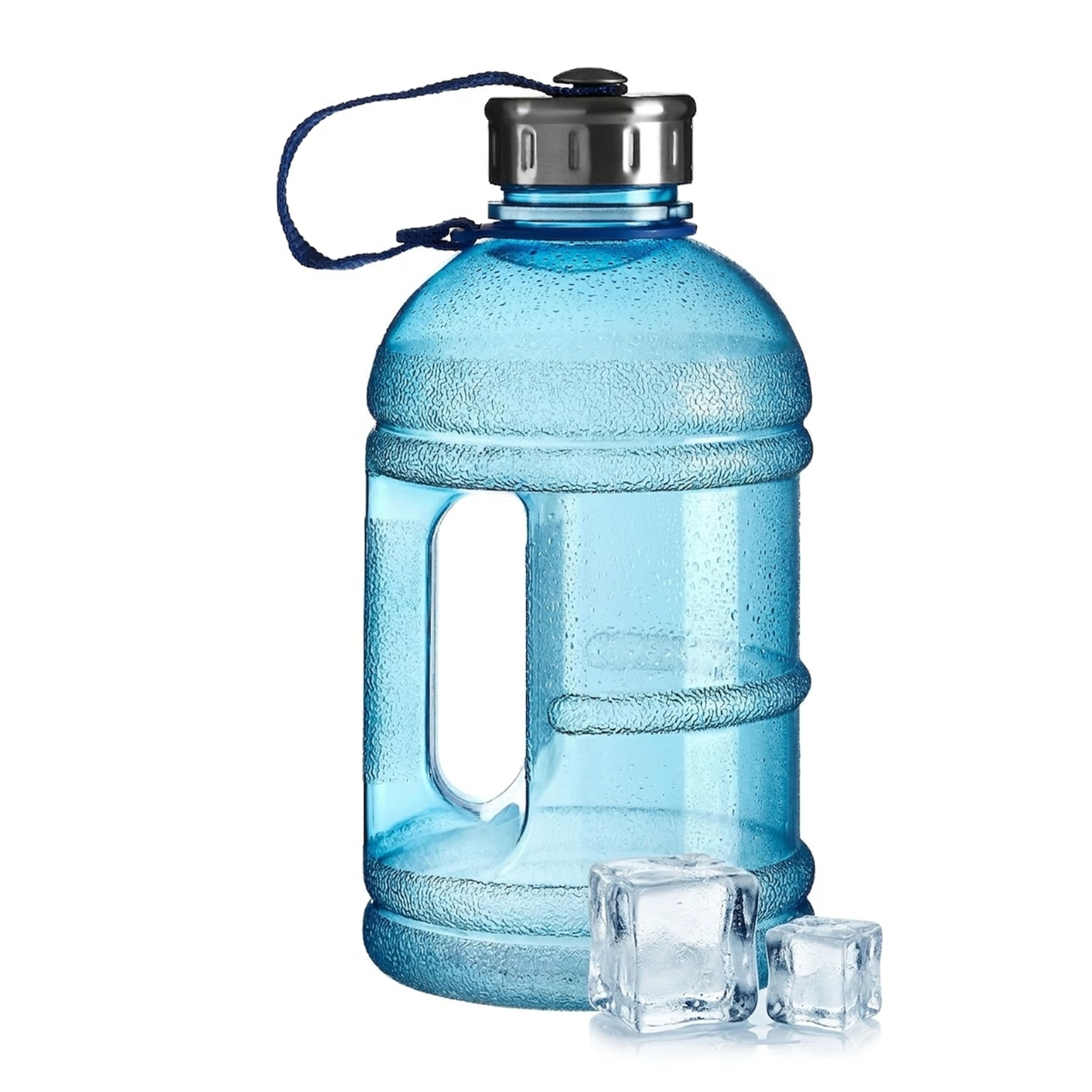 Premier Housewares Versatile Blue 1500ml Sports Drinking Bottle | Ergonomic Handle Sports Drinking Bottle For Gym | BPA Free Water Bottle For Travel | Spacious Water Bottle