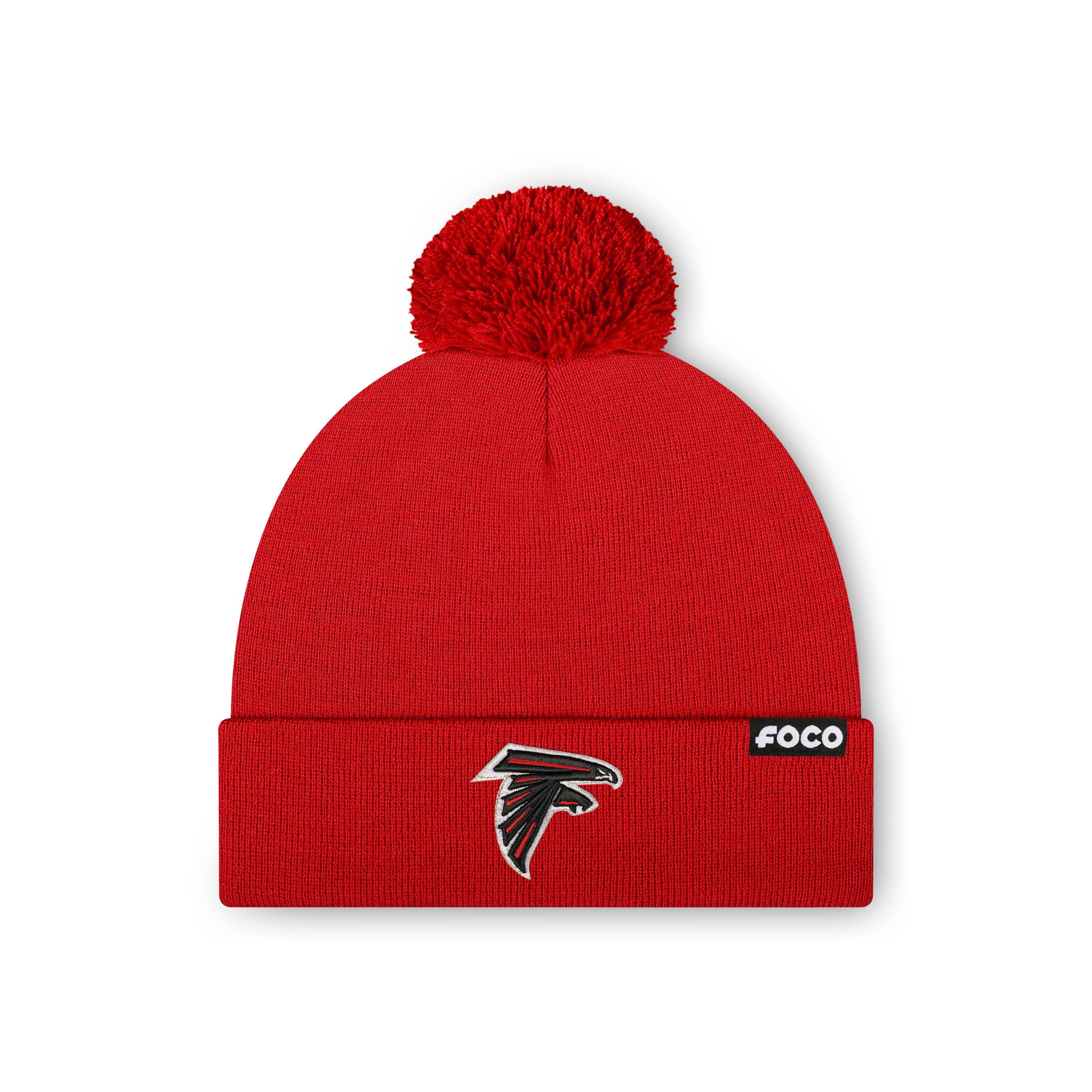 FOCO NFL Unisex-Adult NFL Team Logo Basic Pom Beanie Hat