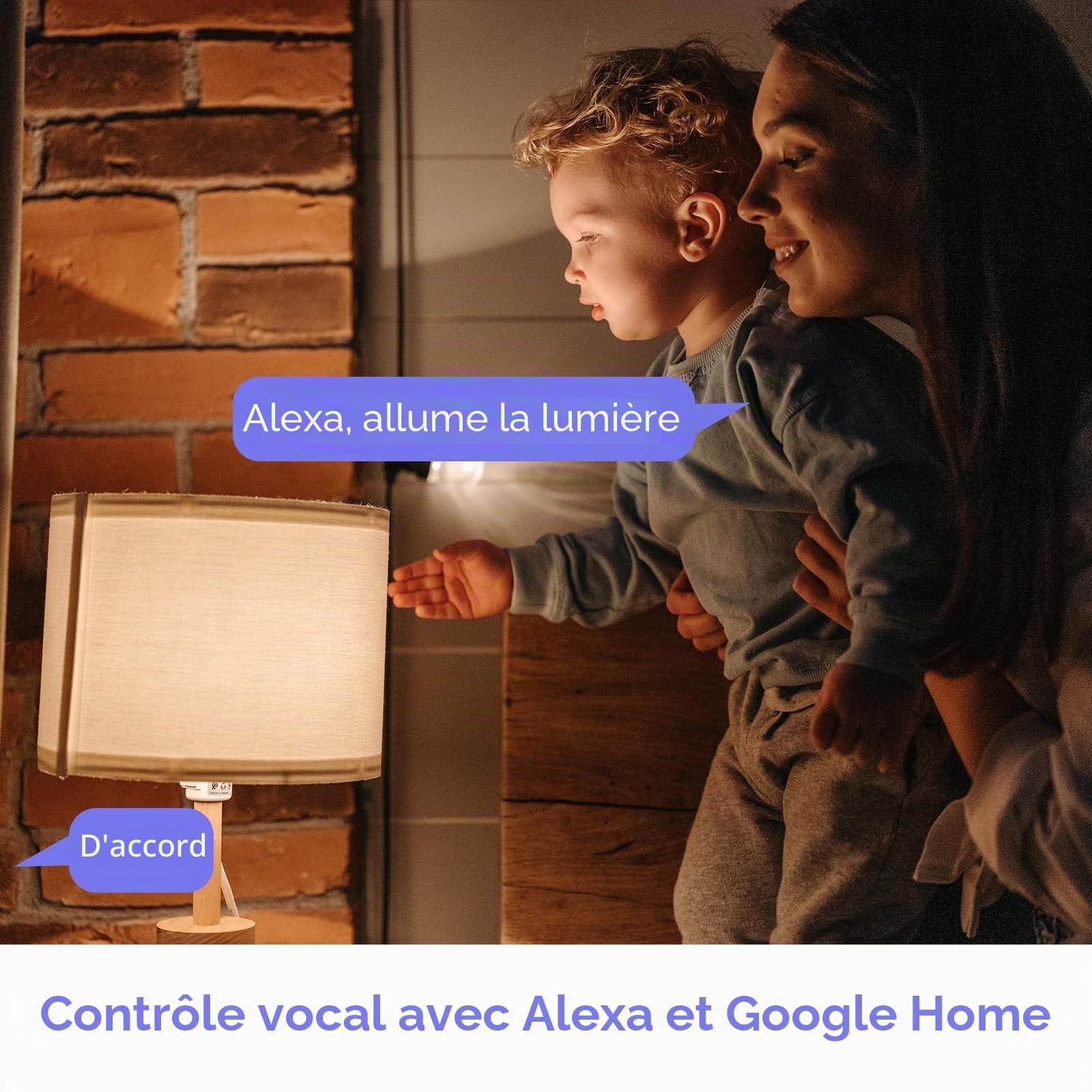 Prise Connectée WiFi 16A Suivi de Consommation ANTELA | Prise Intelligente compatible avec Alexa/Google Home, APP Contrôle, Horaires & Minuterie，4PCs