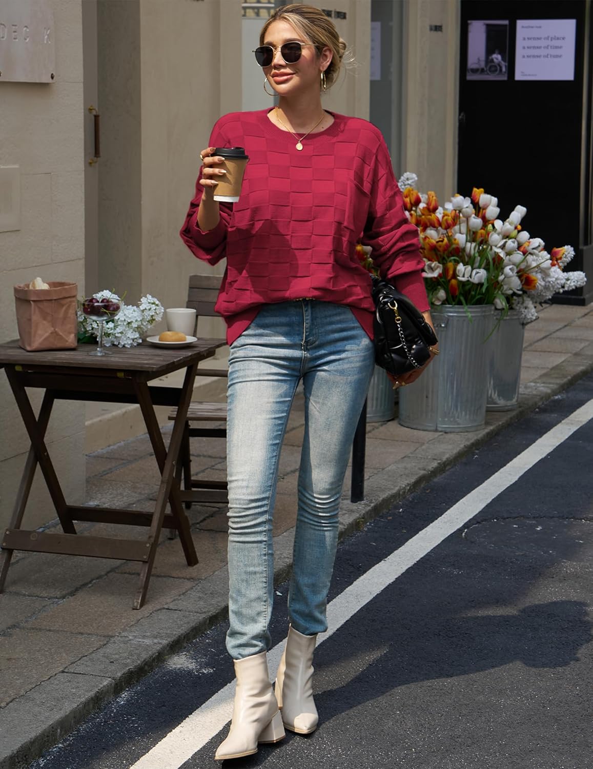 Womens Fall Fashion 2025 Lightwight Sweater, Crew Neck Dressy Casual Work Sweaters, Trendy Winter Knit Clothes - Image 4