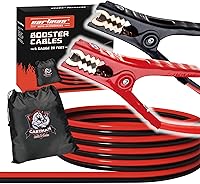 CARTMAN 4 Gauge 20ft Heavy Duty Jumper Cables Booster Cables with Carry Bag for Cars SUVs Trucks