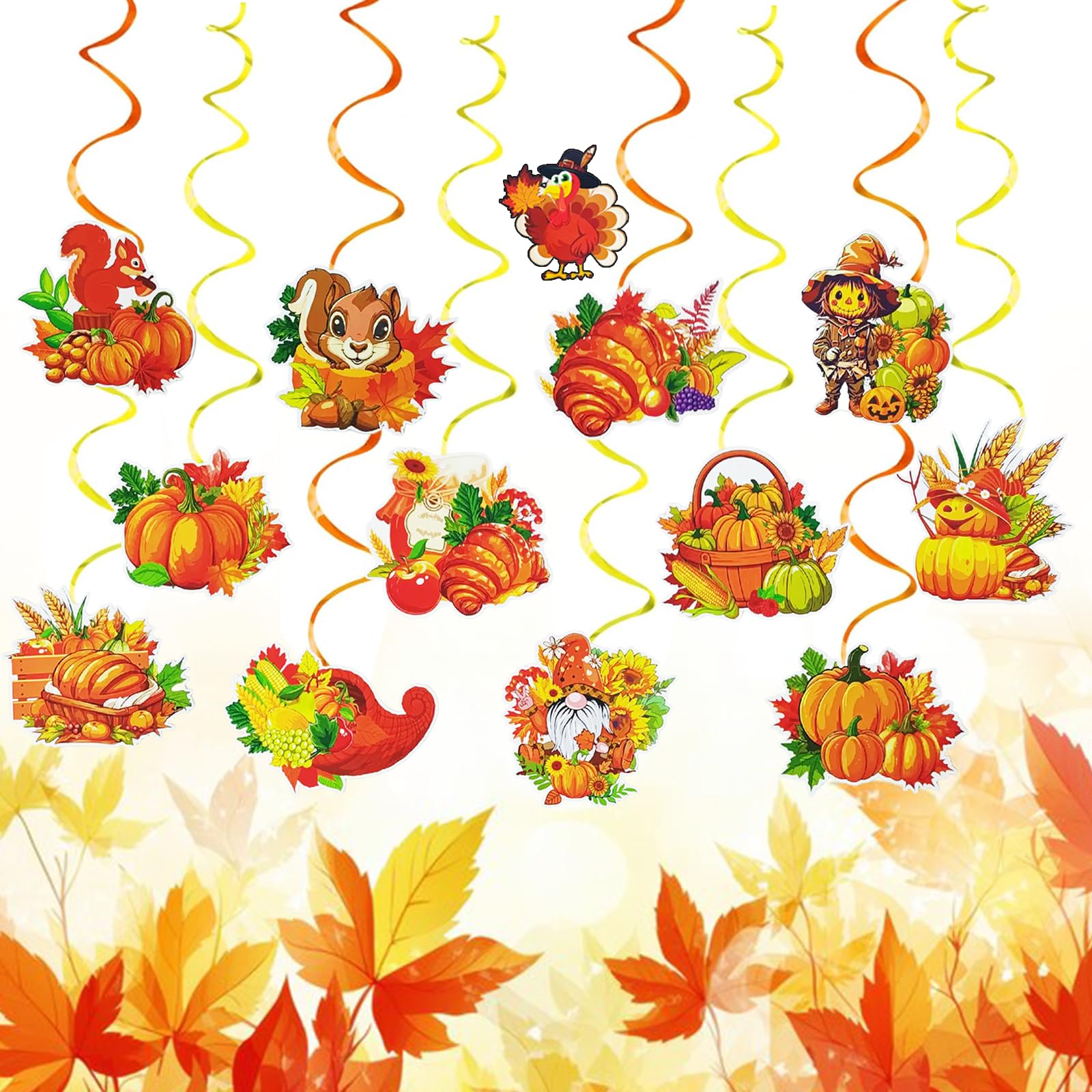 Snapklik.com : 44 Pcs Thanksgiving Party Decorations Set Includes Give
