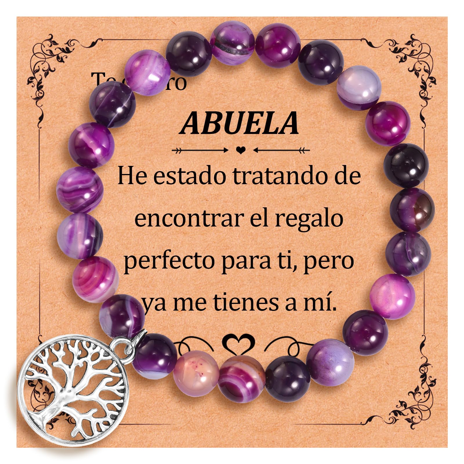 CheersLife Bracciale Nonna, Bracciale Albero della Vita Regali Natale Nonna Donna Bracciale Fascino della Nonna Regalo della Nonna