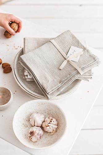 Miniatura 8 de Pure 100% Linen Flax Washcloths - 4-Pack Natural Linen Dish Towels and Dish Cloths Set - Tea Towel Cloth Napkins - Small Hand Towels for Kitchen