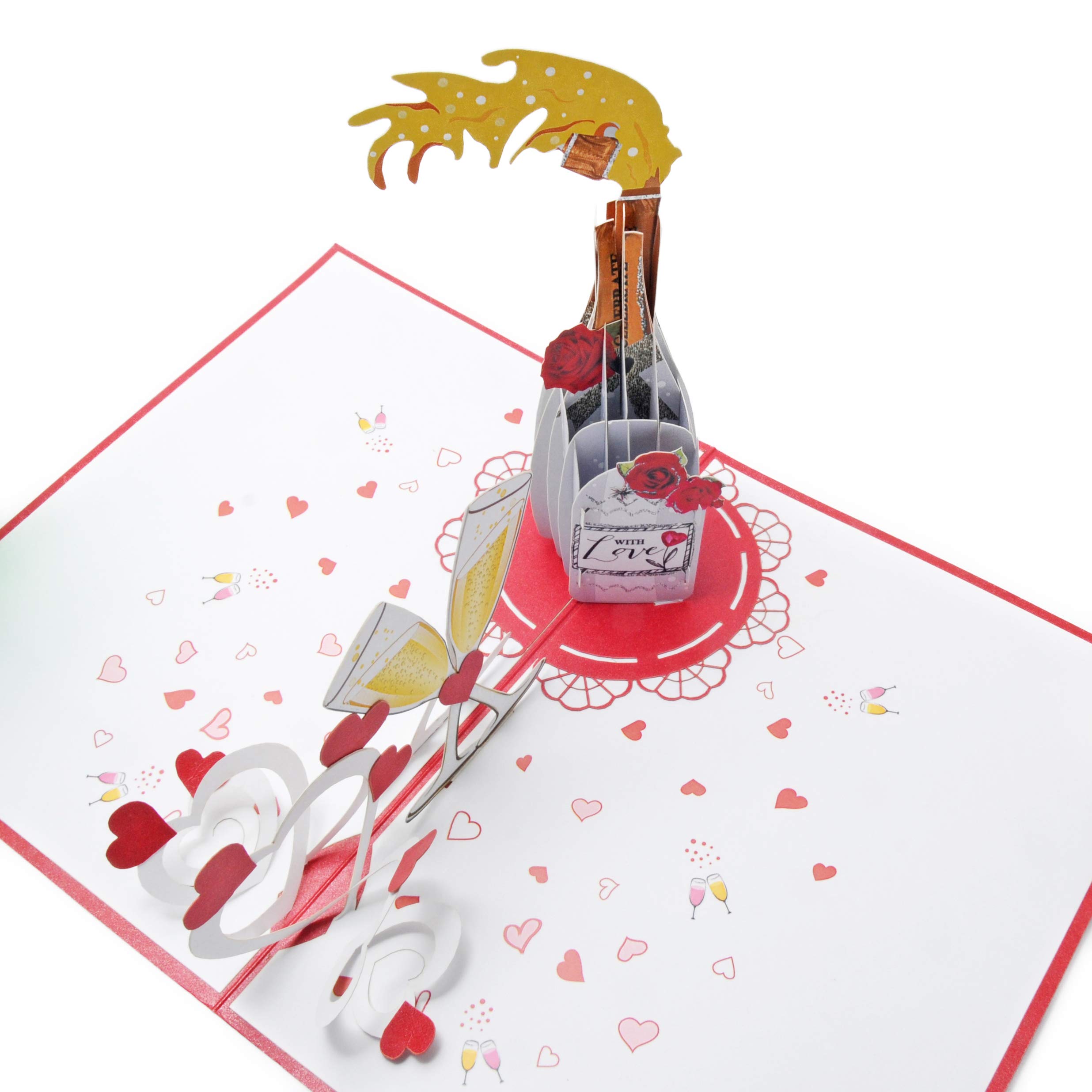 BIGLIETTO D'AUGURI,3D POP Up Matrimonio Carta d'auguri Matrimonio con XMNB EUR 12,10 - IT