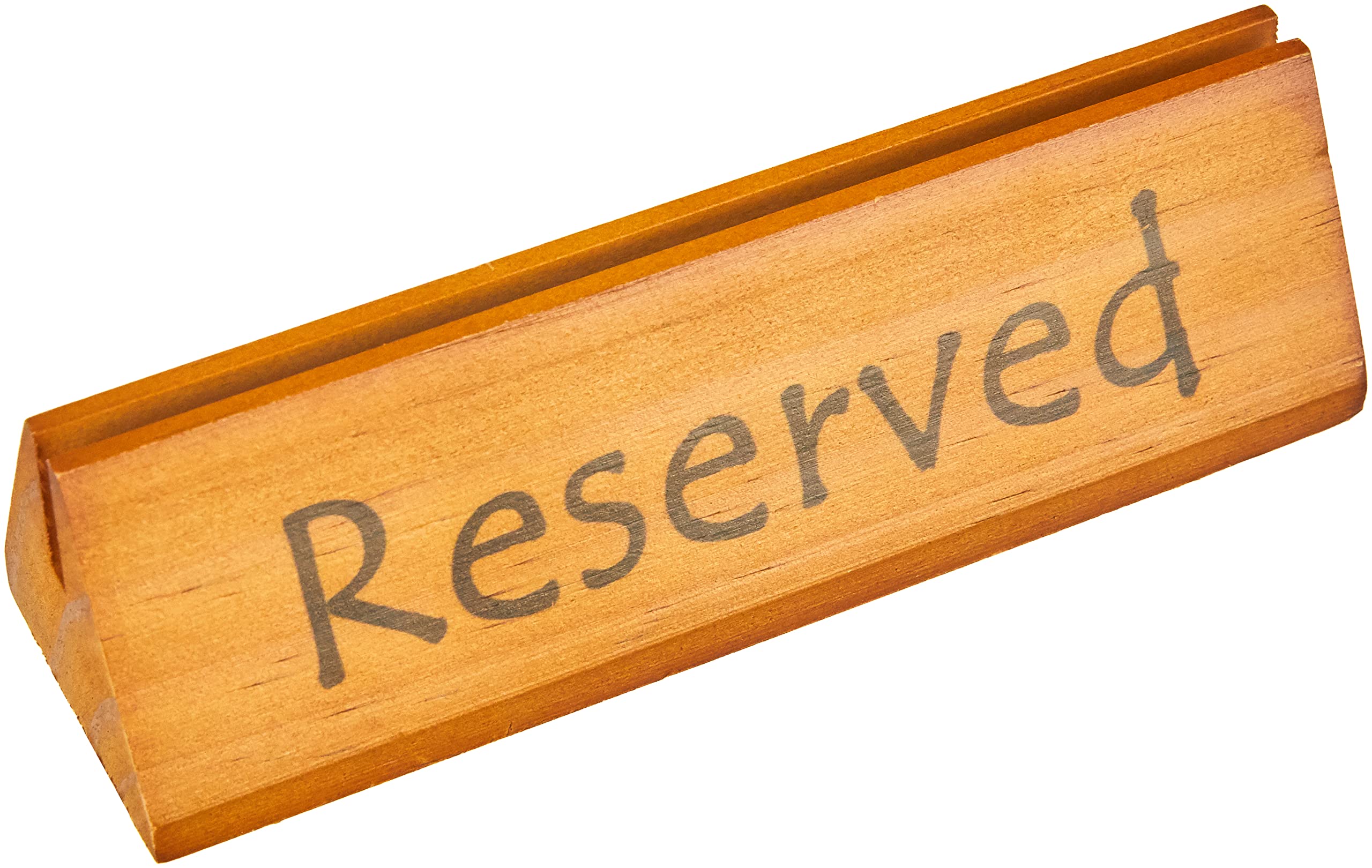 García de Pou Letreros de Mesa Reservado/Reserved, Madera, Natural, 15 x 4.4 x 4.4 cm, 10 Unidades