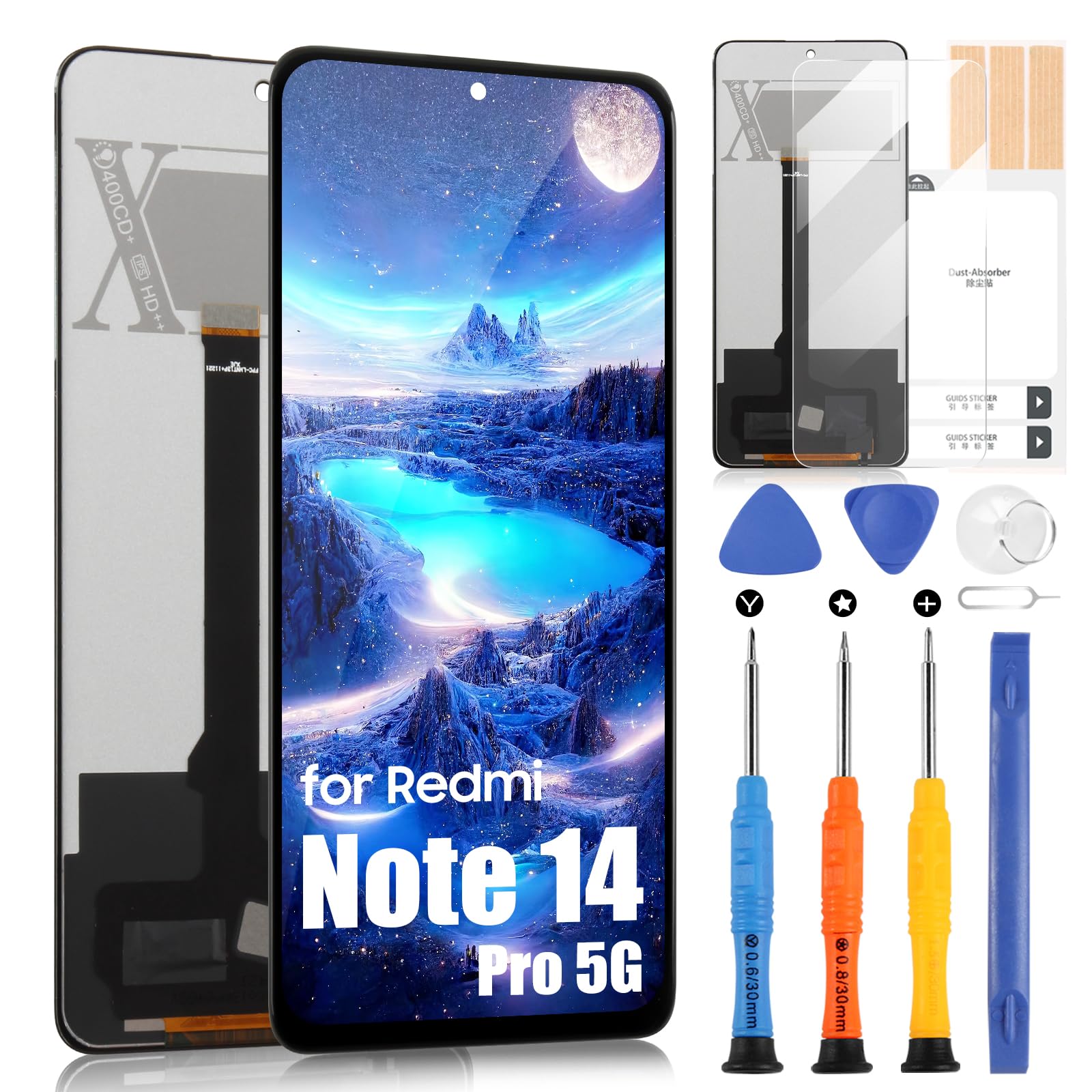 Ecran pour Redmi Note 14 Pro 5G ARSSLY Incell LCD Tactile Noir - 8