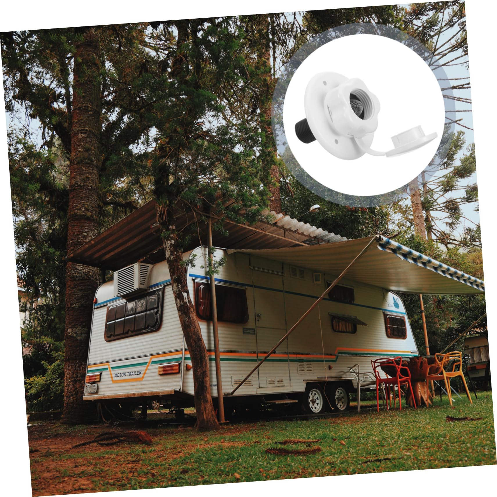 OUNONA 4pezzi Rv Water Inlet Valvola Antiriflusso Raccordo Per Camper e Veicoli Facile Installazione Riempimento Serbatoi Per Modifiche Camper