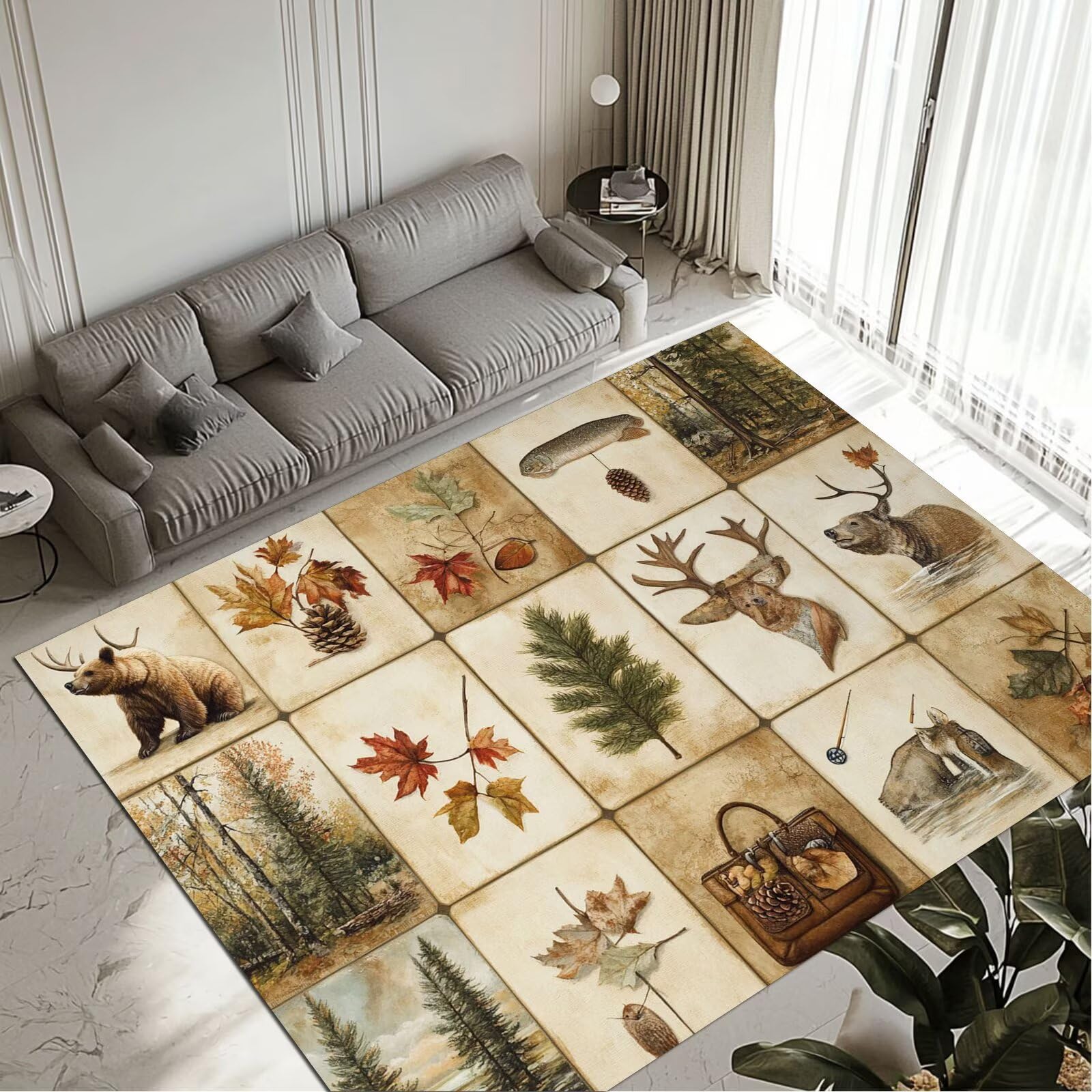 Tapis de salon 120x170cm antidérapant pour protéger les sols de la cuisine et de l'entrée