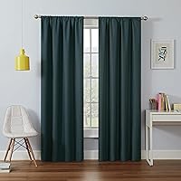 Vista 30 de Eclipse Cortina Extra Ancha con Ojales, Kendall Panel de Cortina para Puerta Corrediza de Patio, Cortinas con Textura Sólida de Aislamiento Térmico