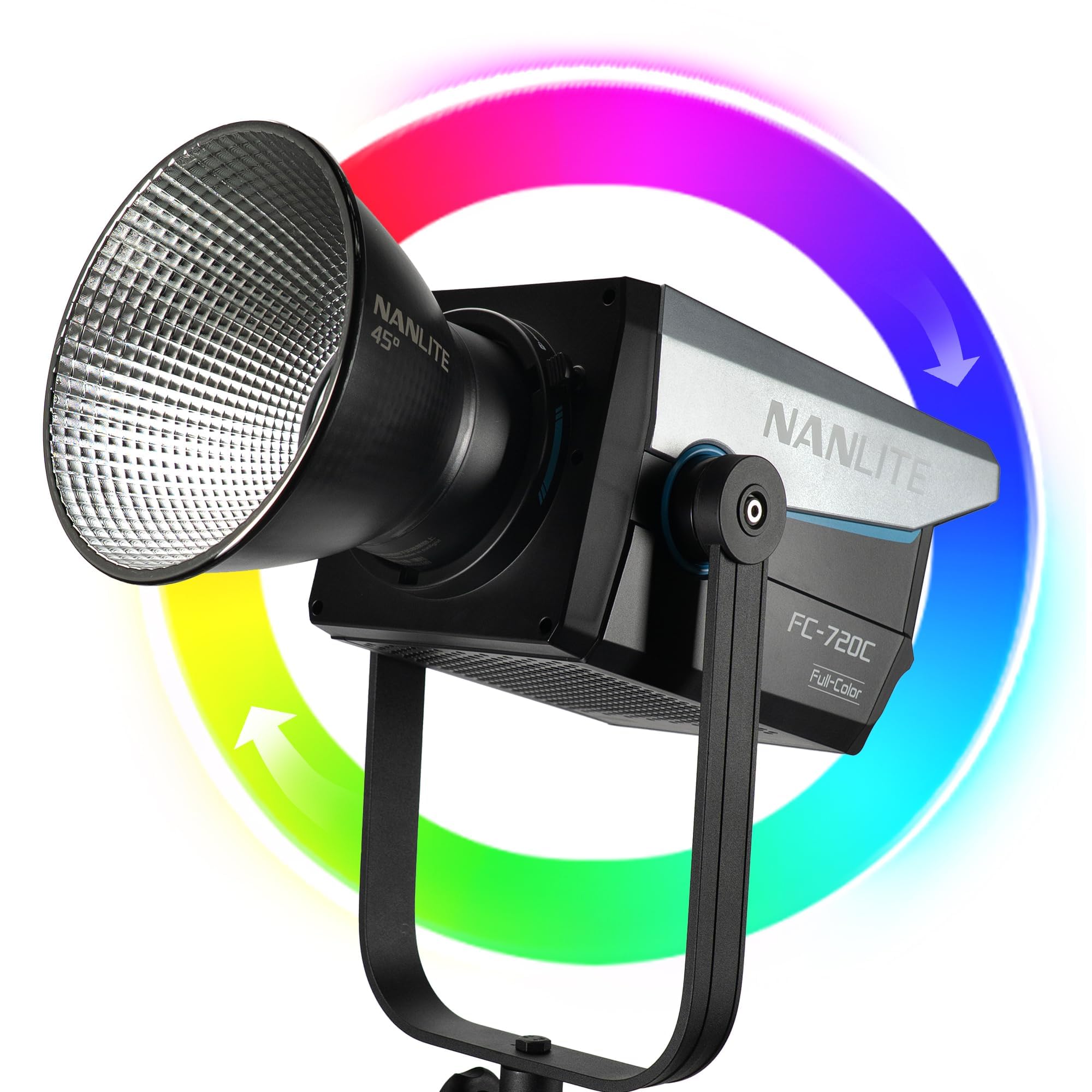 Nanlite FC-720C 750W RGBW LED-Videoleuchte, Vollfarb-Studio-Strahler mit 2700K-12000K, CRI 96 TLCI 97, Bowens-Halterung für Film- und Broadcast-Produktion, YouTube, Live-Streaming und Fotografie