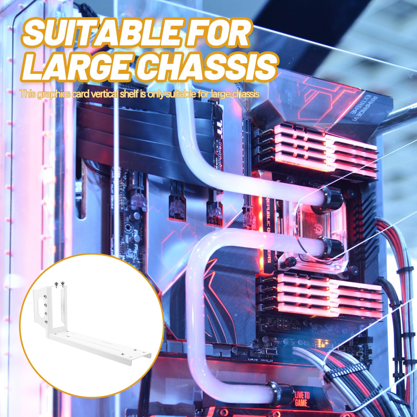 Supporto Verticale per Scheda Grafica Gpu Staffa Gpu Angolo Retto Supporto Scheda Video per Chassis di Grandi Dimensioni Accessorio per Computer