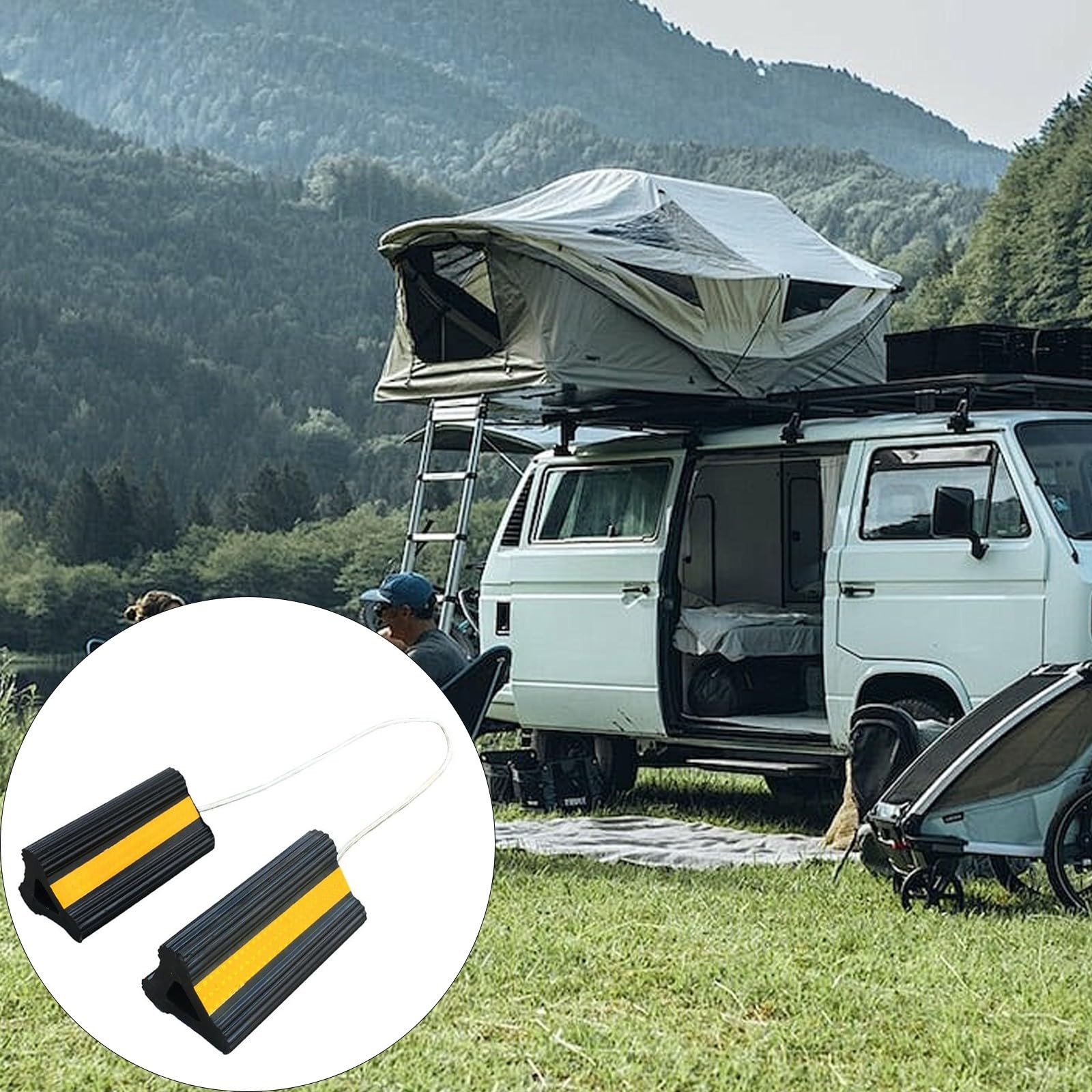Calzas antideslizantes para varios vehículos. Uso en casos de emergencia, juego de tapones de goma para coches, motos, camiones, terrenos, uso de cuña de aparcamiento de goma fuerte para