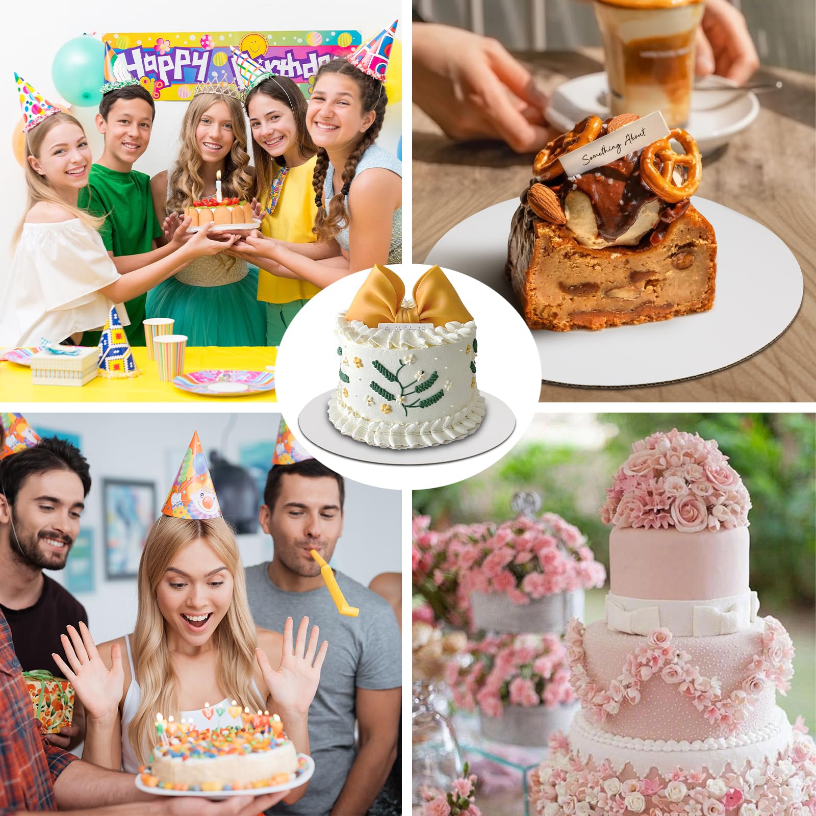 Plateau épais Pour Gâteau Kit De 10) Cake Board 30 Cm (12 Inch) - Support Gateau Rond, Plateau Gateau Rond Réutilisables, Disque Gateau Idéaux Pour Présentation De Gâteaux Lors De Anniversaires Et