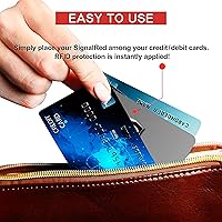 Vista 5 de SaiTech IT Tarjeta de bloqueo RFID, una tarjeta protege todo el monedero, NFC sin contacto, protector de tarjeta de crédito bancario sin contacto