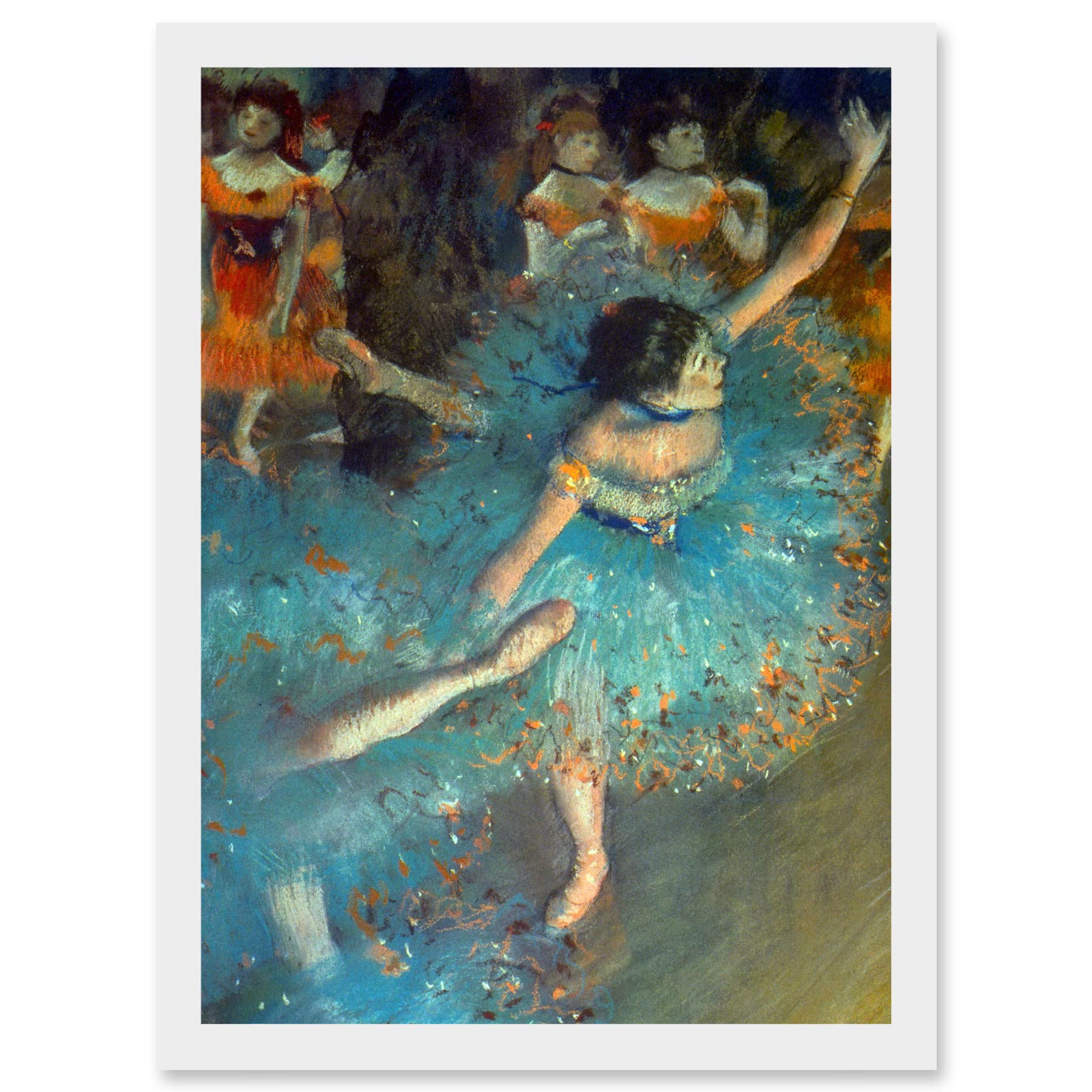 Artery8 Edgar Degas Dancer Painting Ballerina Artwork Framed Wall Art Print A4