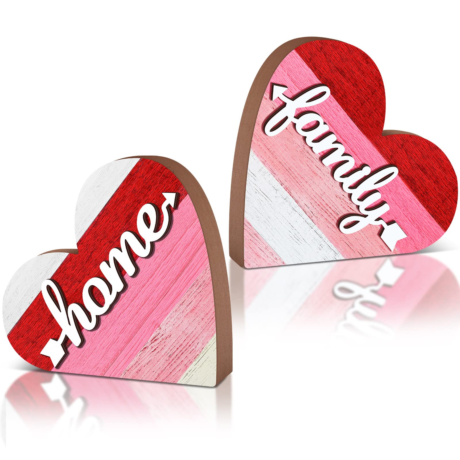 Décoration de Noël en bois cœur pour table de ferme et salon chaleureux