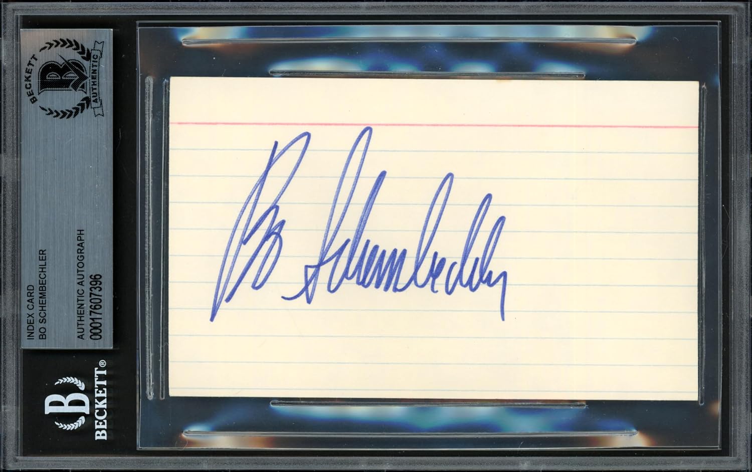 Bo Schembechler Autographed 3x5 Index Football Card Beckett BAS #17607396