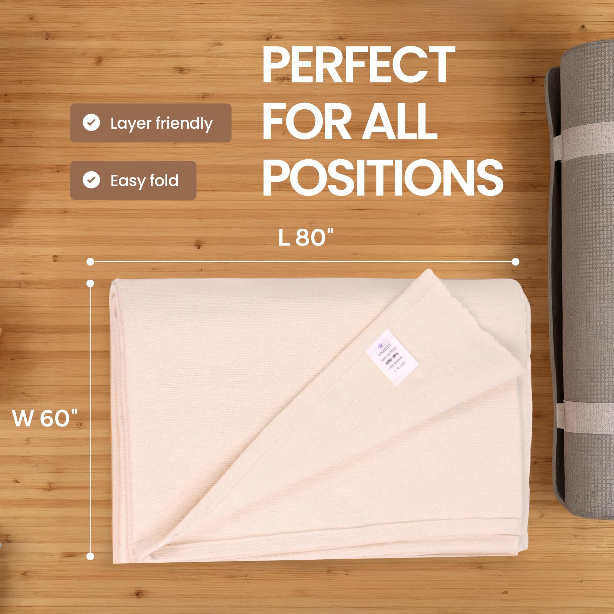 iYogaprops ヨガブランケット 綿合成ブレンド 4枚セット Amazon.co.jp: Iyengar コットン100%ヨガブランケット グレー 4枚