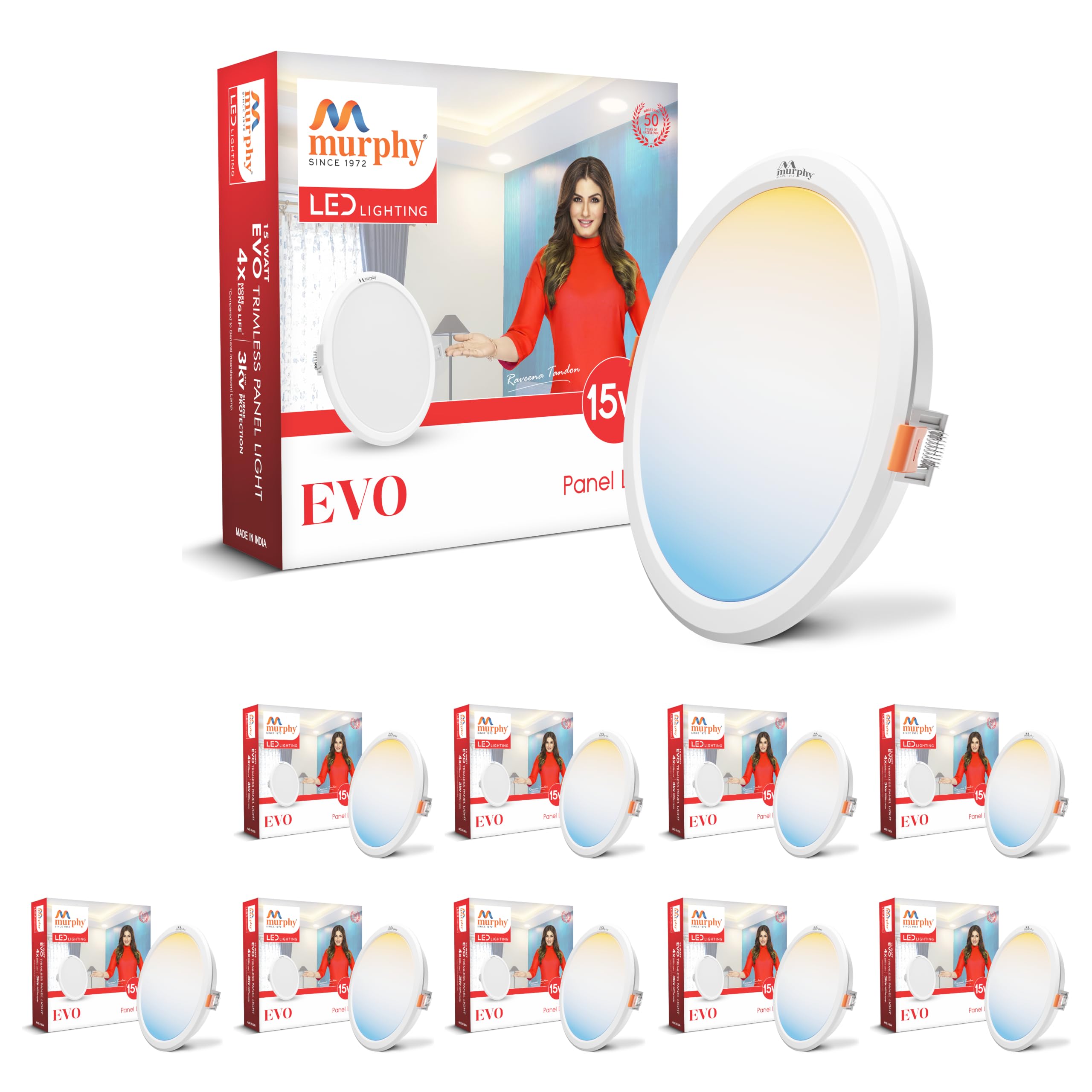 Murphy LED Panel Light - 3 Color Modes, 4 Pack -23