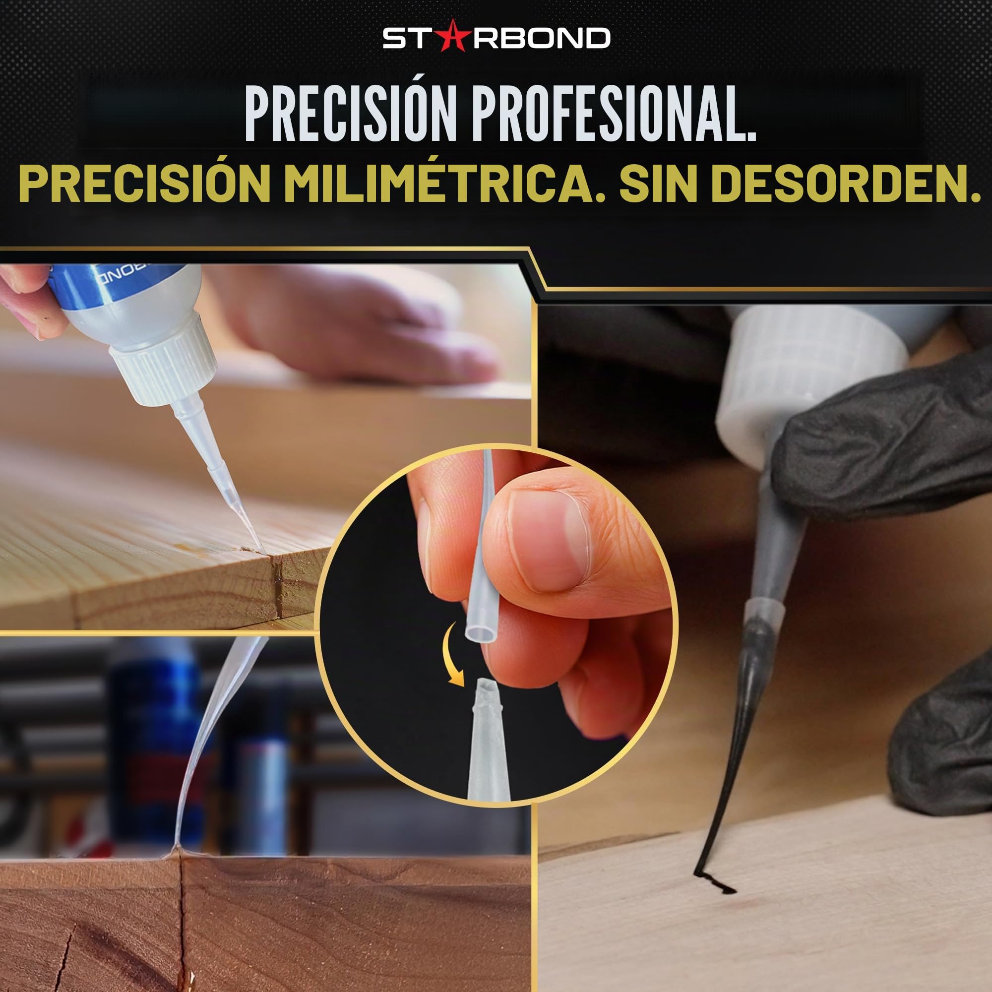 STARBOND Superpegamento de cianoacrilato (CA) de grado premium de "Gap Filler" adhesivo grueso de viscosidad 2000 CPS para carpintería, carpintería, tiro con arco (grueso, 2 onzas)