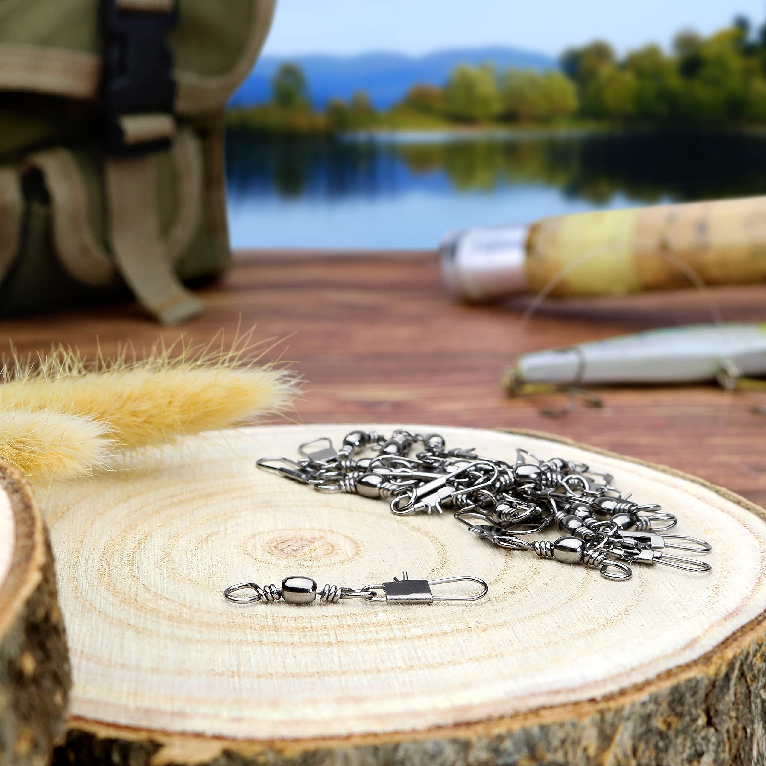 20 Girelle Da Pesca Con Moschettone - Set Per Spinning E Traina - Foto 2