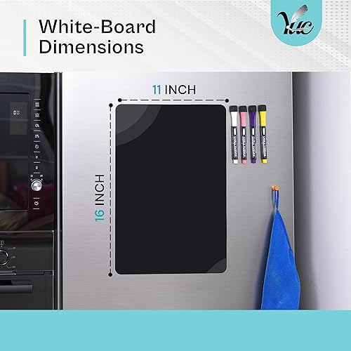 Miniatura 7 de Pizarra magnética de 16 x 11 pulgadas - Pizarra magnética de borrado en seco - Pizarra para refrigerador - Pizarra para refrigerador - Pizarra para
