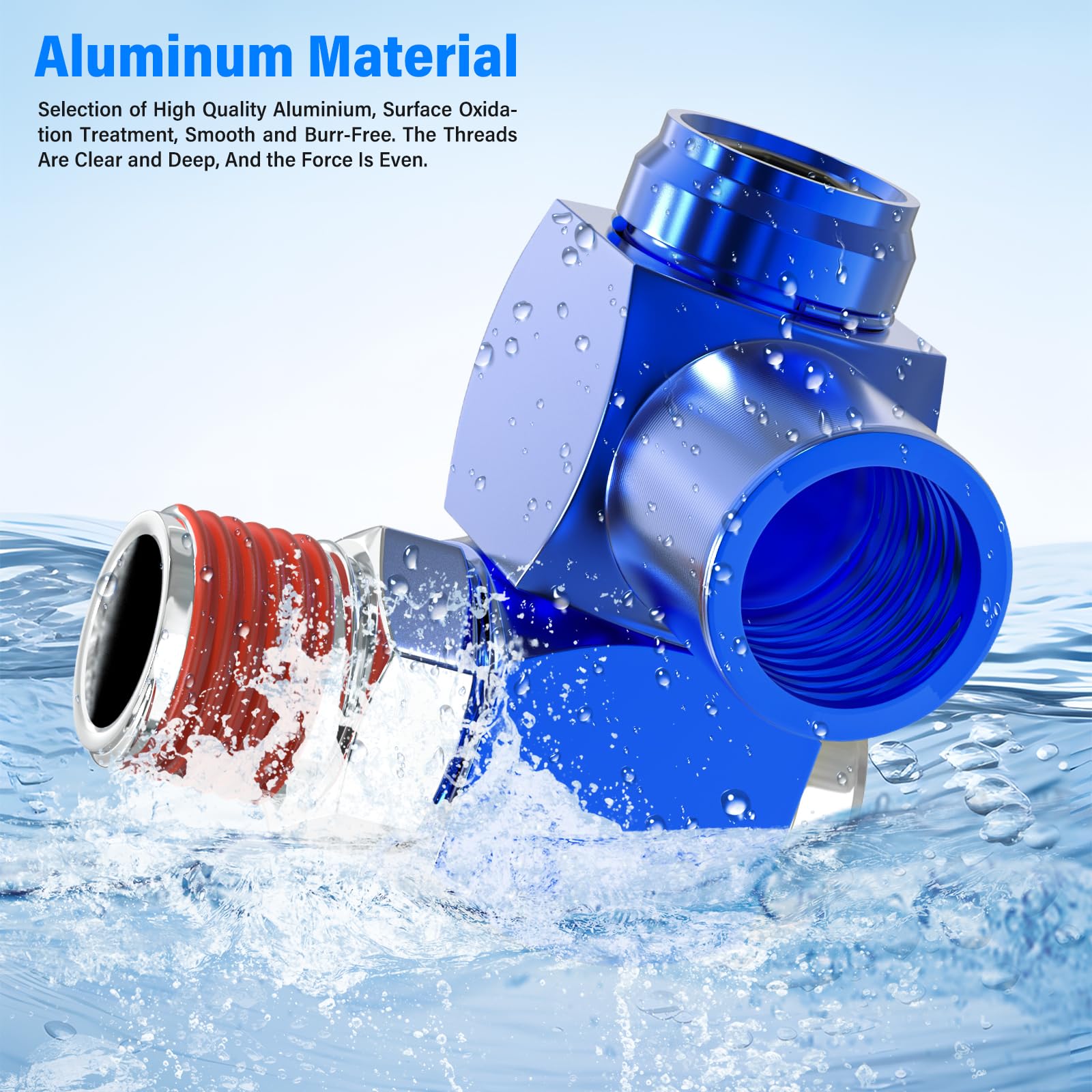 Snapklik.co : 4 Pack NPT 360 Degree Swivel Air Hose Fittings, 1/4 Inch Aluinu Ale And Feale