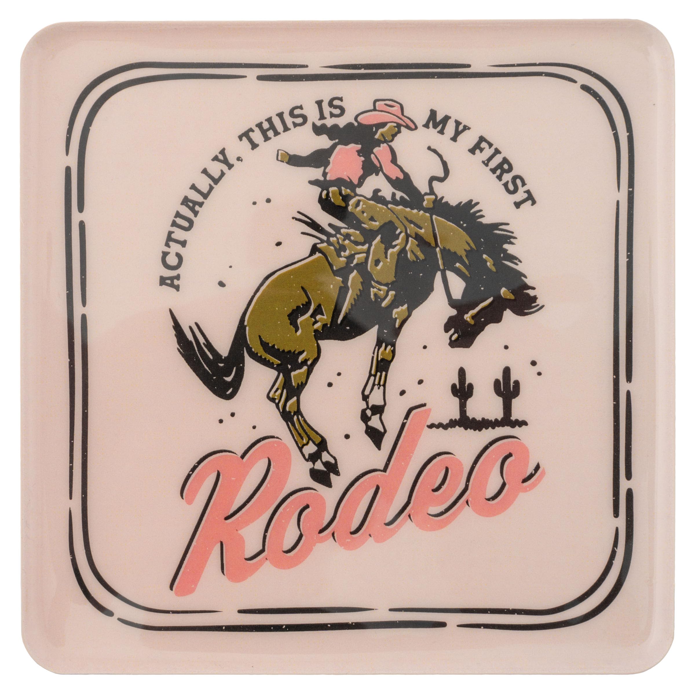 Karma Rodeo Enamel Trinket Tray, Square Colorful Ring Bowl, Jewelry Dish Tray For Rings Bracelets Necklace, Large,