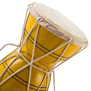 Talking Drum ALL IN ONE WAREHOUSE Handmade Wooden & Leather Classical Indian Folk Dumroo Damroo Damaru Hand Drum Timbales Instrument