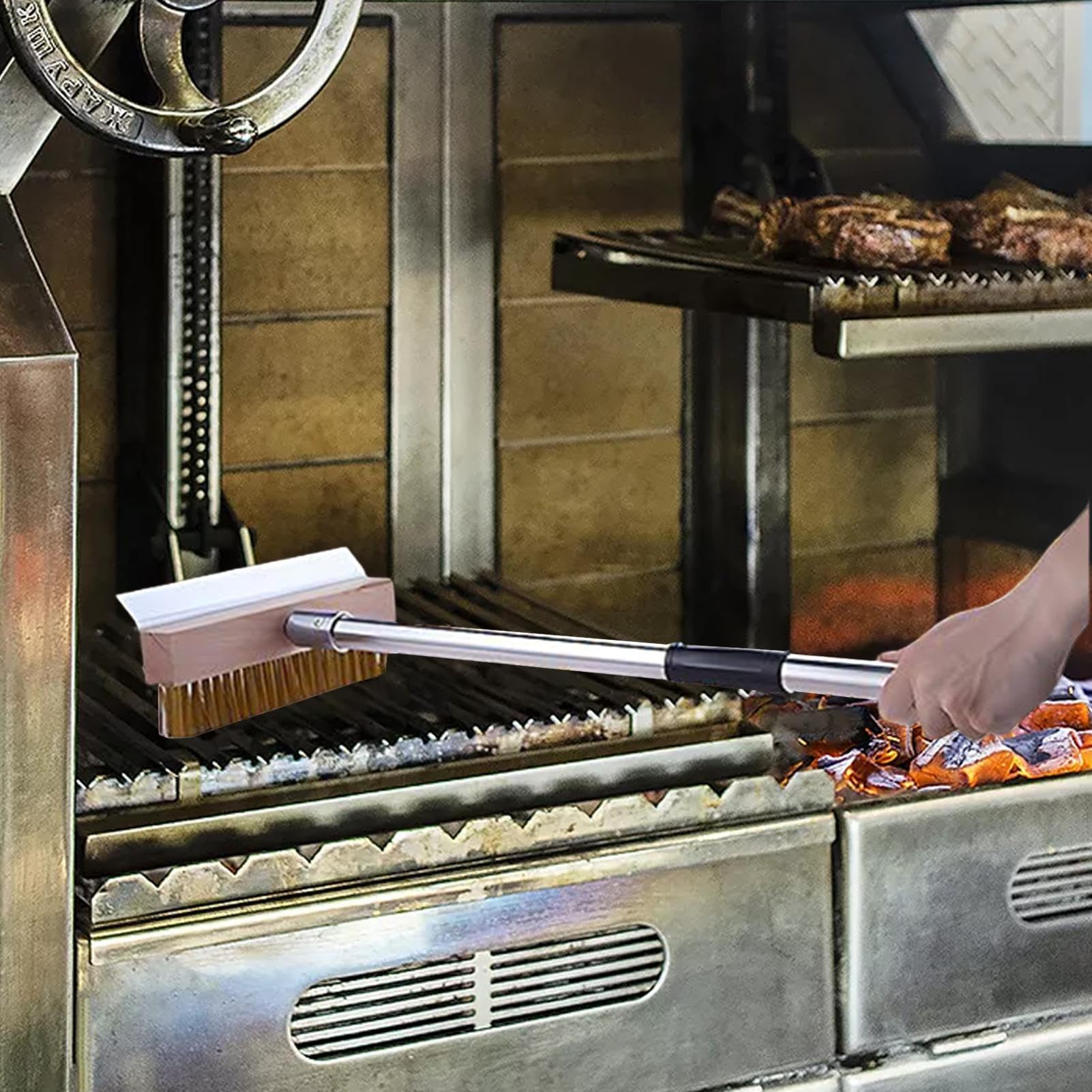 Pędzel do Pizzy Piekarnikowej Czyszczenie Grill Pieczenie Frytkownica | Aluminiowe Narzędzia Pieca Pizzy Z Długim Uchwytem Narzędzie Grillowanie I BBQ Dom Restauracja Kuchnia Na Zewnątrz Pieczenie