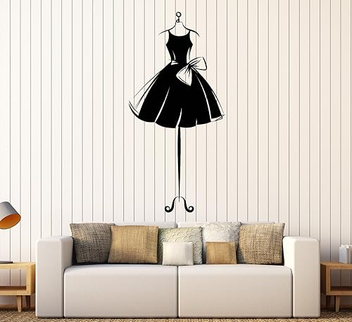 Grande de Vinilo calcomanía decorativo para pared Ball Gown Vestido de maniquí corta Bailarina niña pegatinas de tamaño grande decoración (ig4620)