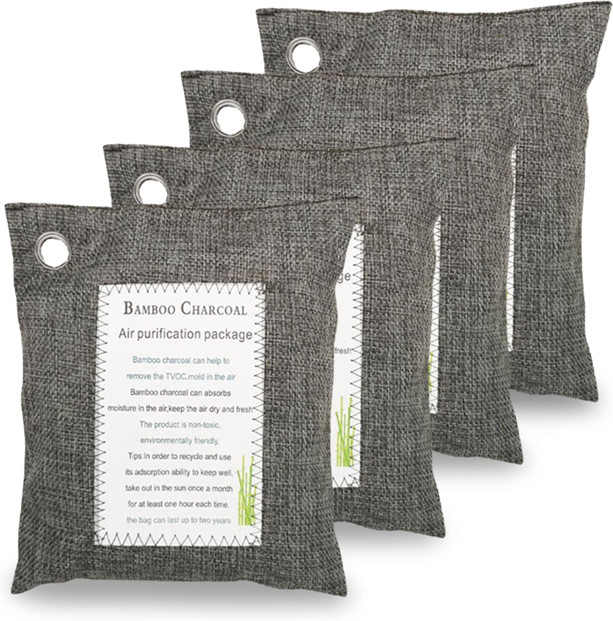 Charcoal Bags Bamboo Charcoal Air Purifying Bags 4 Packs