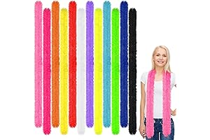 12-Piece 5-Foot Feather Boas Party Accessory Pack
