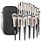 Makeup Brushes with Case, MAANGE 18 Pcs Professional Makeup Brush Set Premium Synthetic Face Kabuki Brush Kit Foundation Blush Powder Eyeshadow Brushes Set Christmas GiftCoffee)