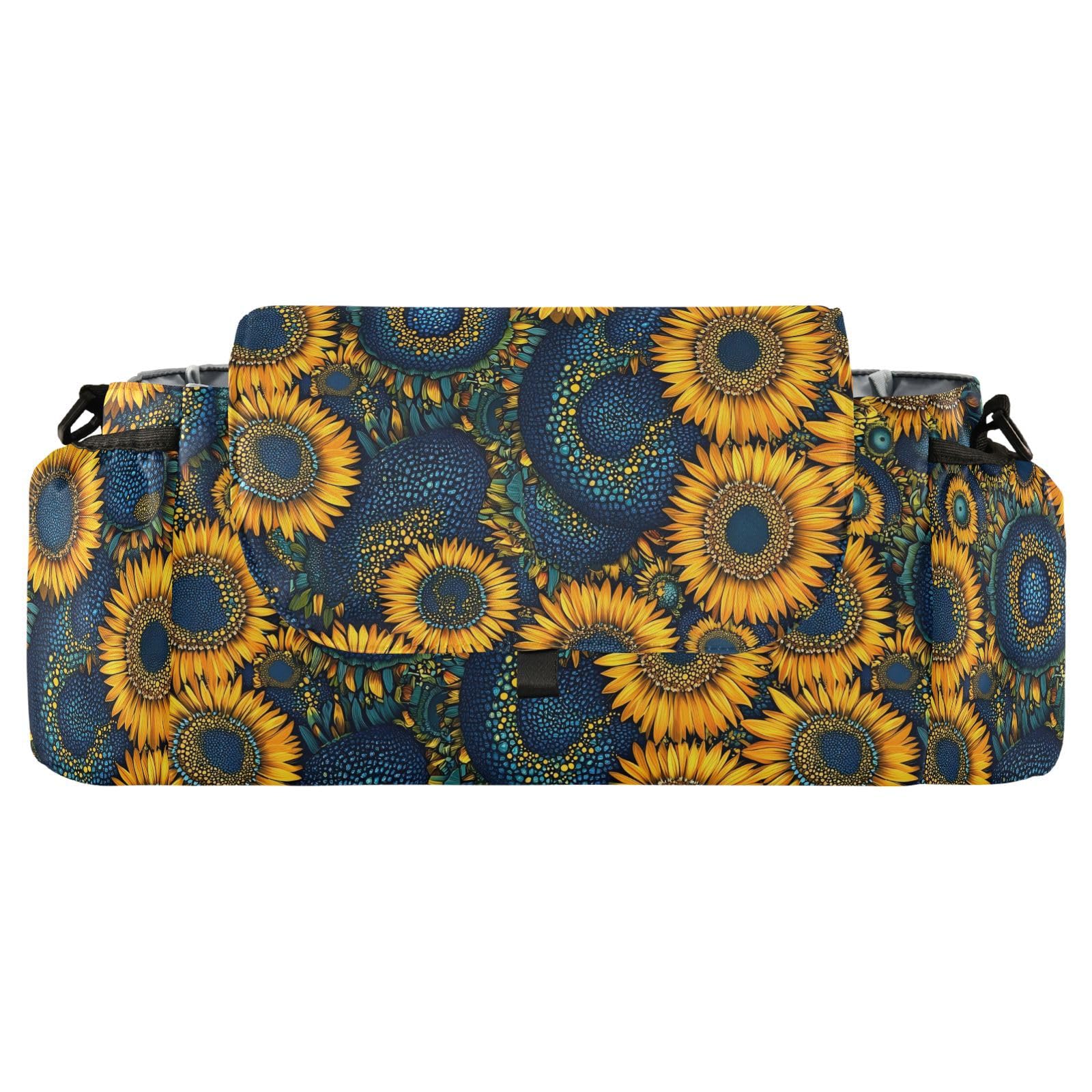 miaozhen Ukraine Sunflower Beauty Summer Flowers stroller organizer bags stroller diaper caddy lightweight accesorios para carriolas de organizador para carreola