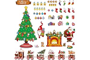 129 Pieces Christmas Bulletin Board Decoration Christmas Poster Board Fireplace Seasonal Holiday...