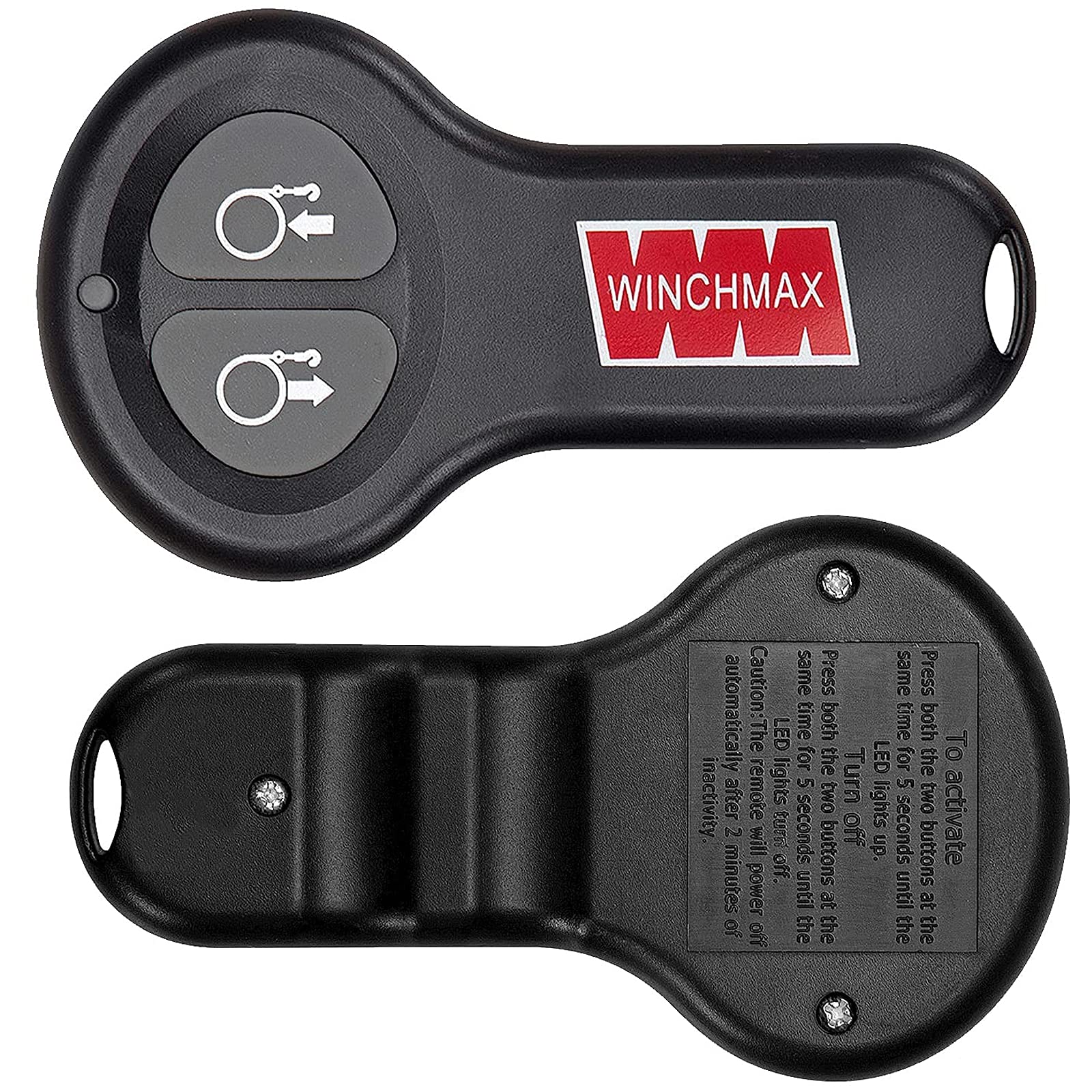 Winchmax Cabrestante eléctrico de Grado Militar de 24 V, Cuerda sintética Dyneema SK75 de 15,5 m x 5 mm, Gancho de Horquilla de 1/4 Pulgadas. Controles remotos inalámbricos para Dos Auriculares.