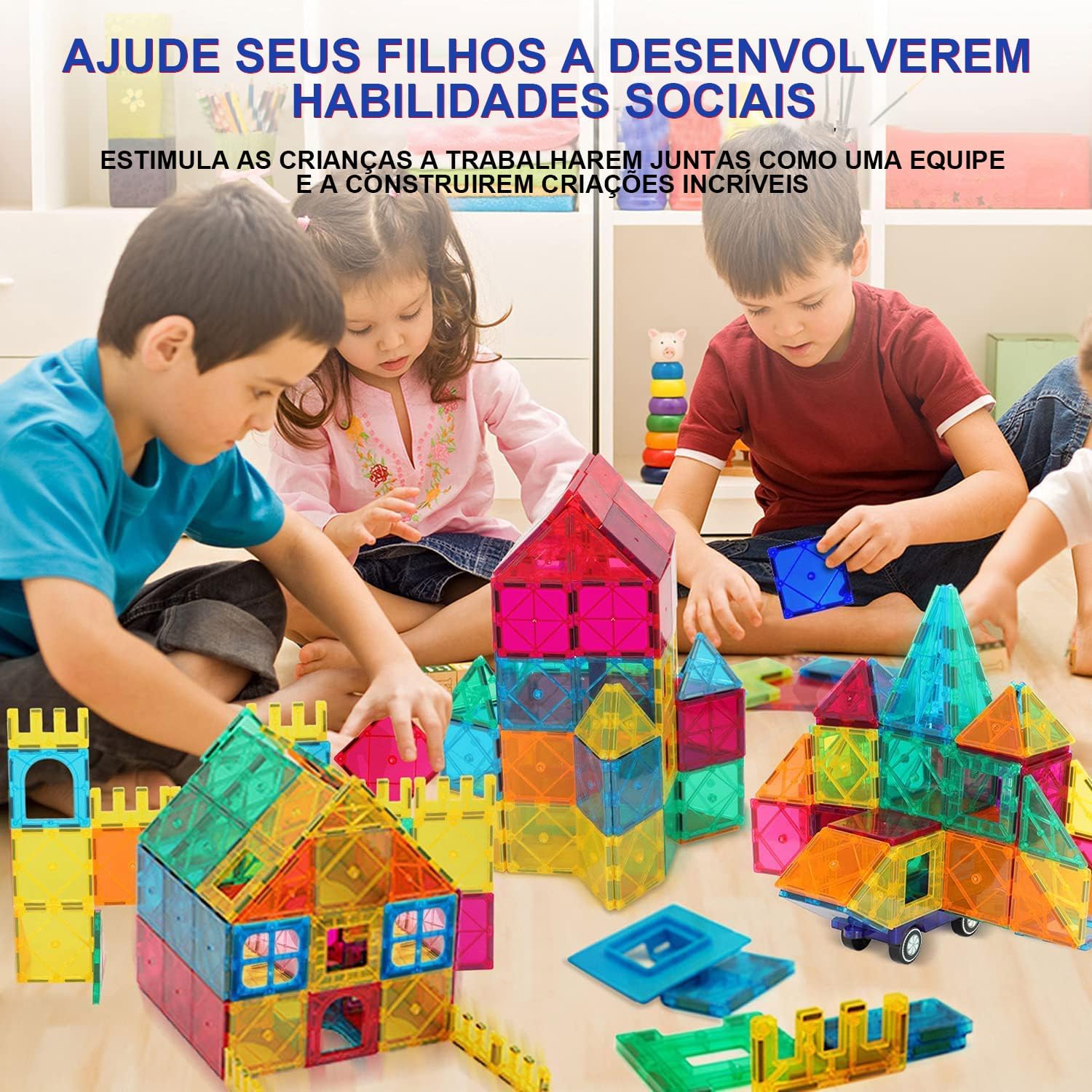 Desconto Amazon Brastoy Blocos Magnéticos Para Construção Infantil 7 818Zxn0Cdml. Ac Sl1500