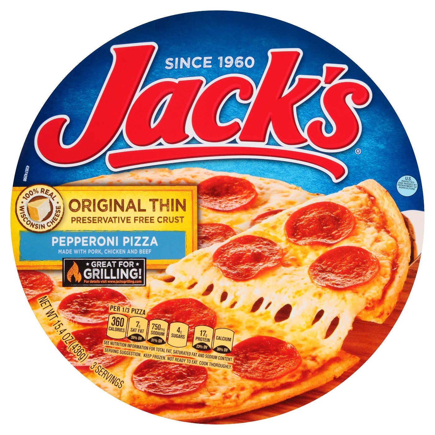 Jack's, Original Crust, Pepperoni, 14.3 oz. (12 count)