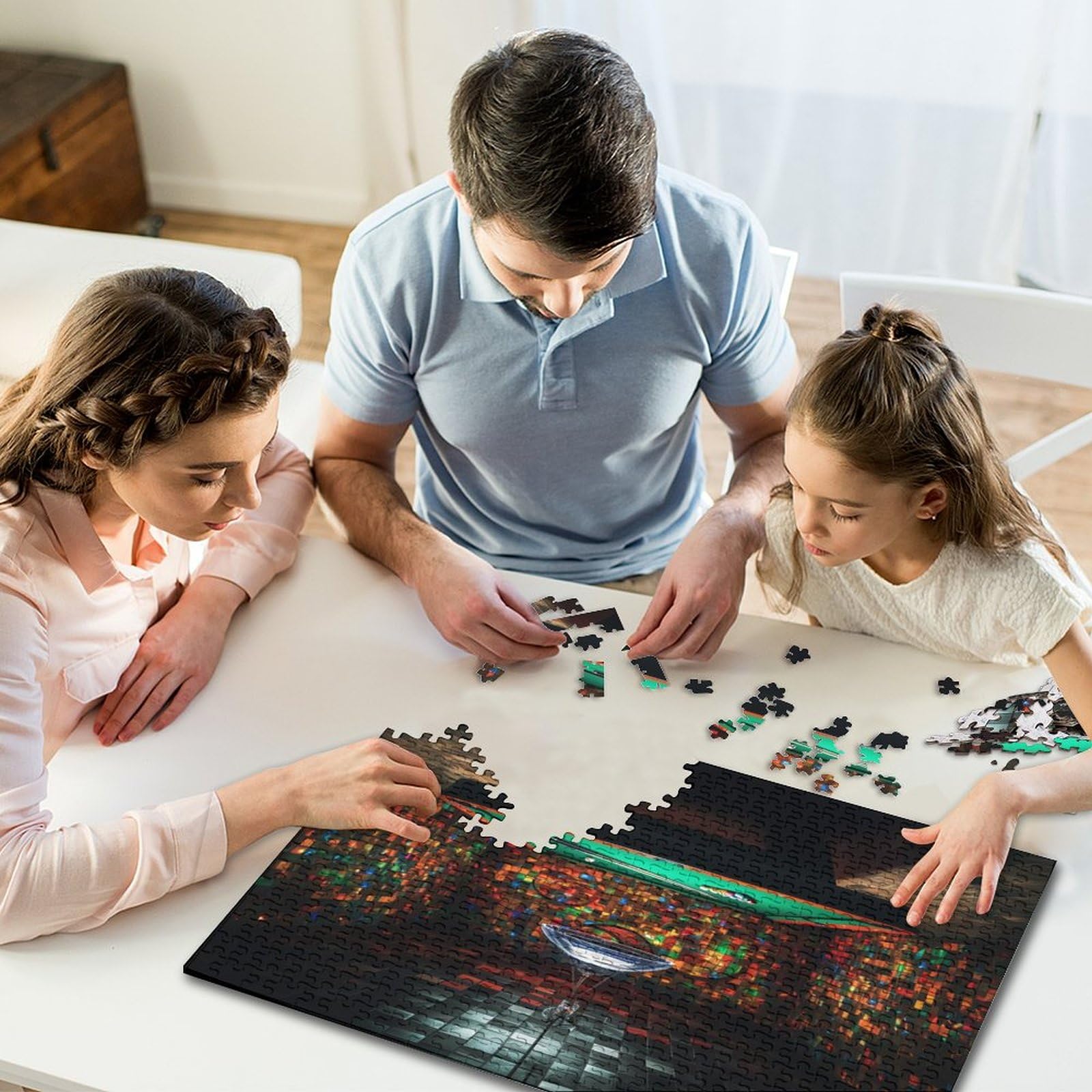 Puzzle, Pokój Bilardowy, Zabawa Dla Dorosłych, Kolorowy Bilard, Puzzle, Edukacja Domowa, Gra, Zabawka, Gra Intelektualna, Zabawka Antystresowa./Style/1000Pcs (75X50Cm)