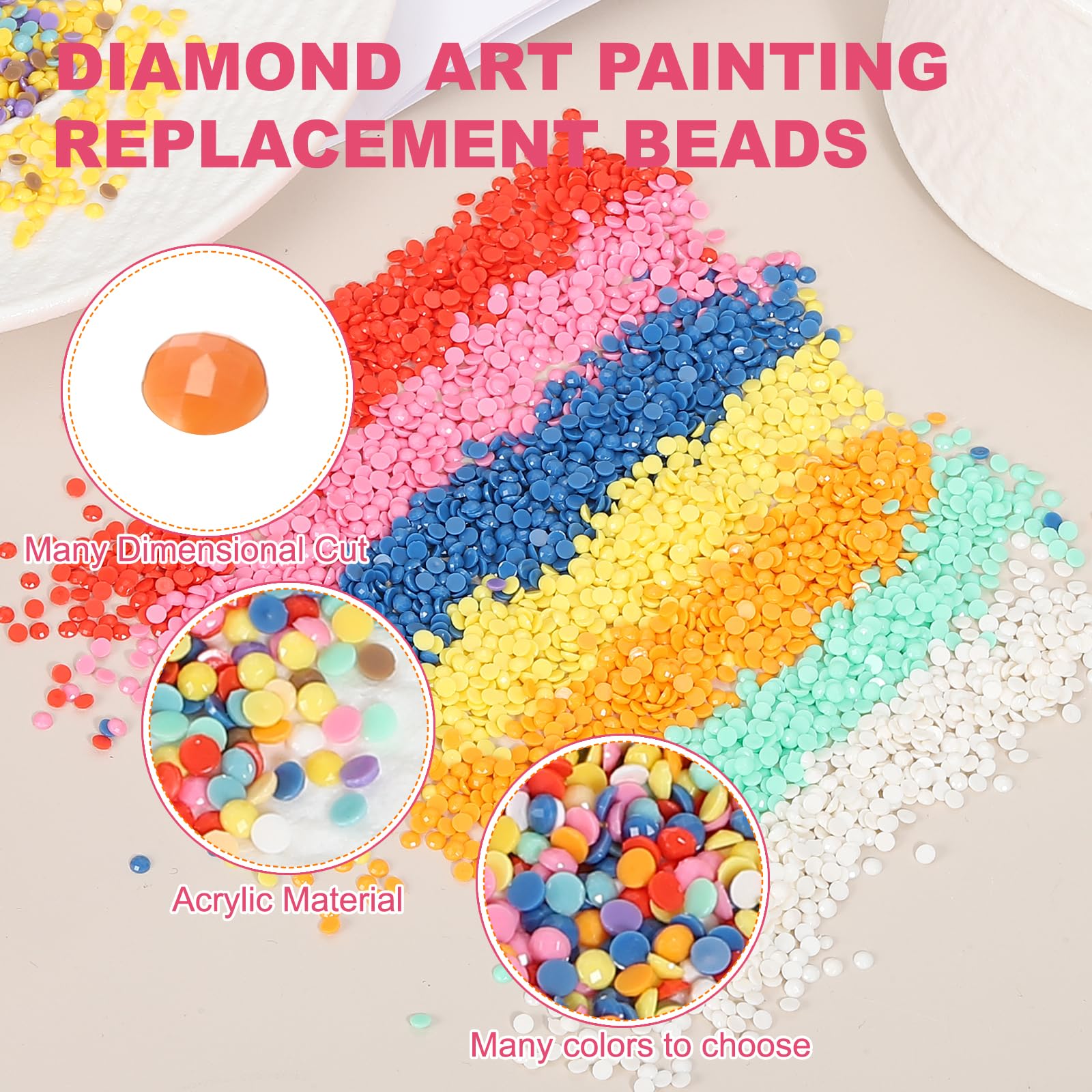 PATIKIL 10000 Pcs Diamond Art Painting Replacement Beads, Resin Crystal Painting Rhinestones - Image 3