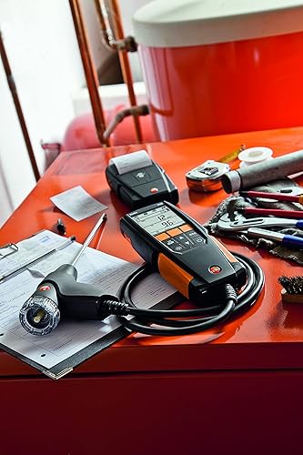 Miniatura 6 de Testo Analizador de combustión residencial 310 con impresora juego de detectores de O2 y CO2 para sistemas de calefacción