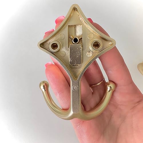 Miniatura 7 de Ganchos para colgar en la pared, ganchos para cocina y baño, ganchos para sombrero y ropa (dorado-mate, paquete de 2)