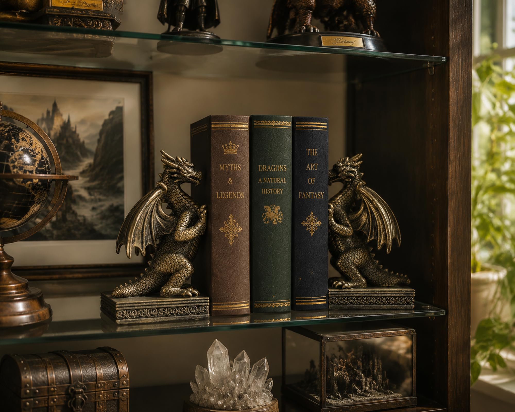 Amazon.com: BOIHEGU 7 Inch Vintage Dragon Decorative Bookends Pair